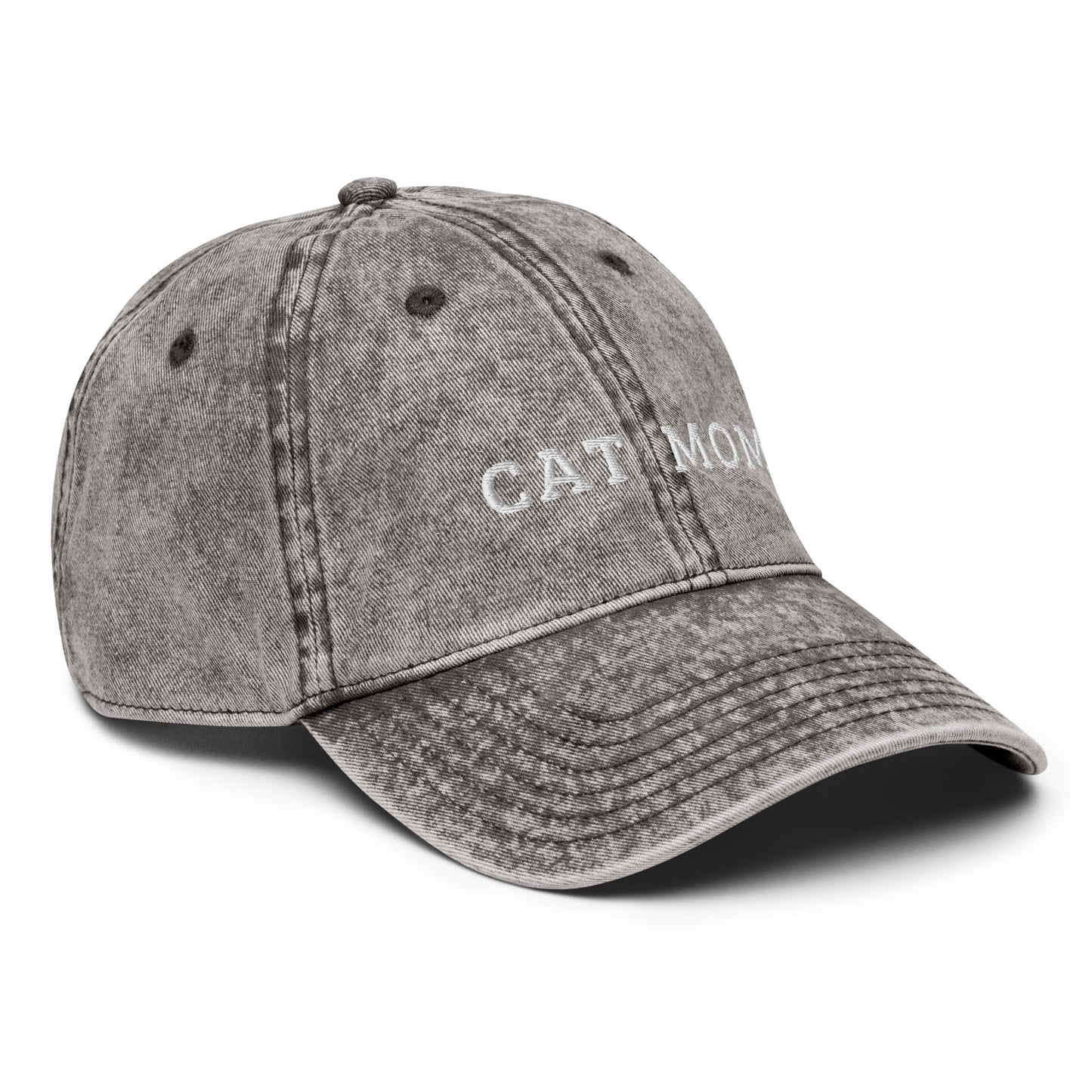 cat mom - Vintage Embroidered Hat