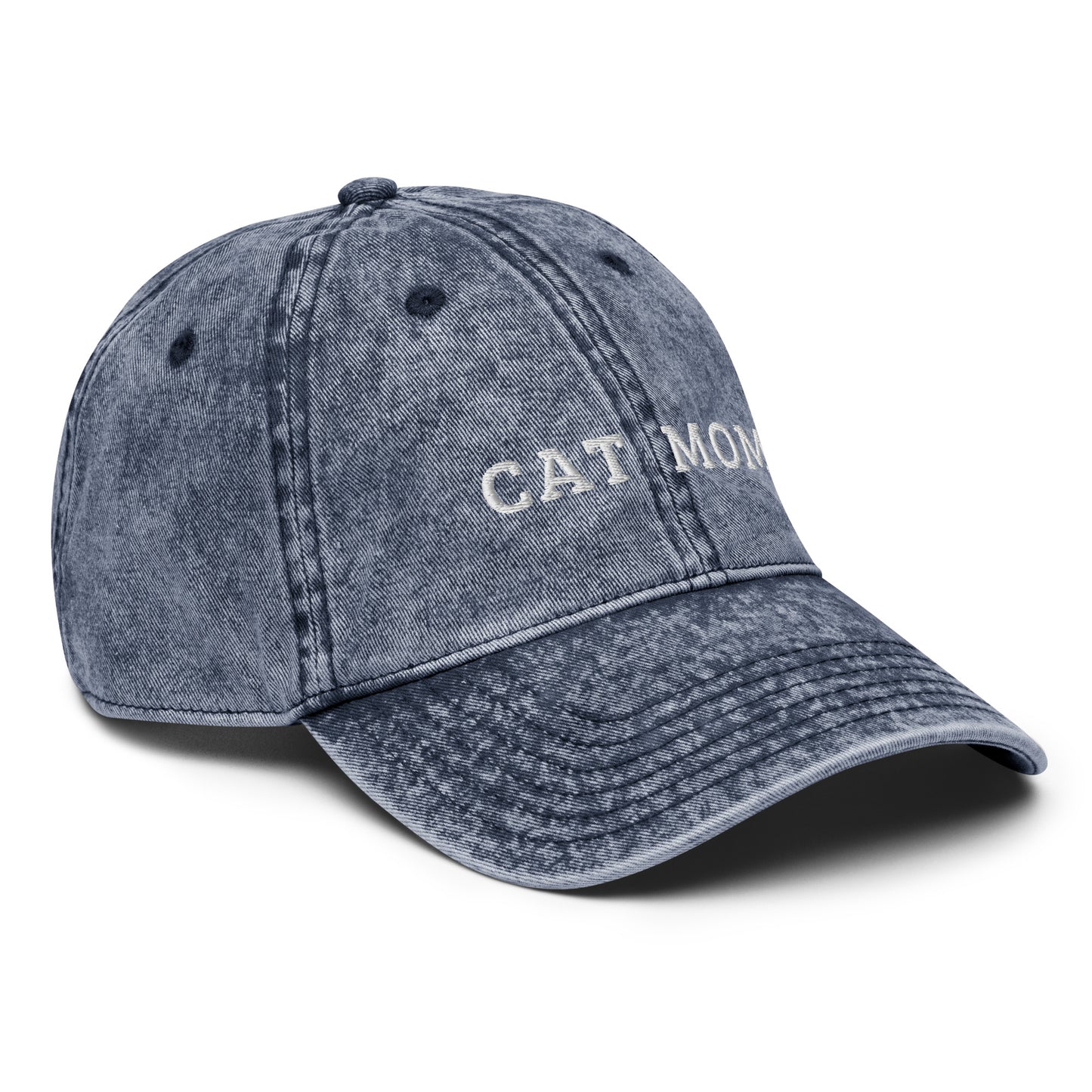 cat mom - Vintage Cotton Twill Hat