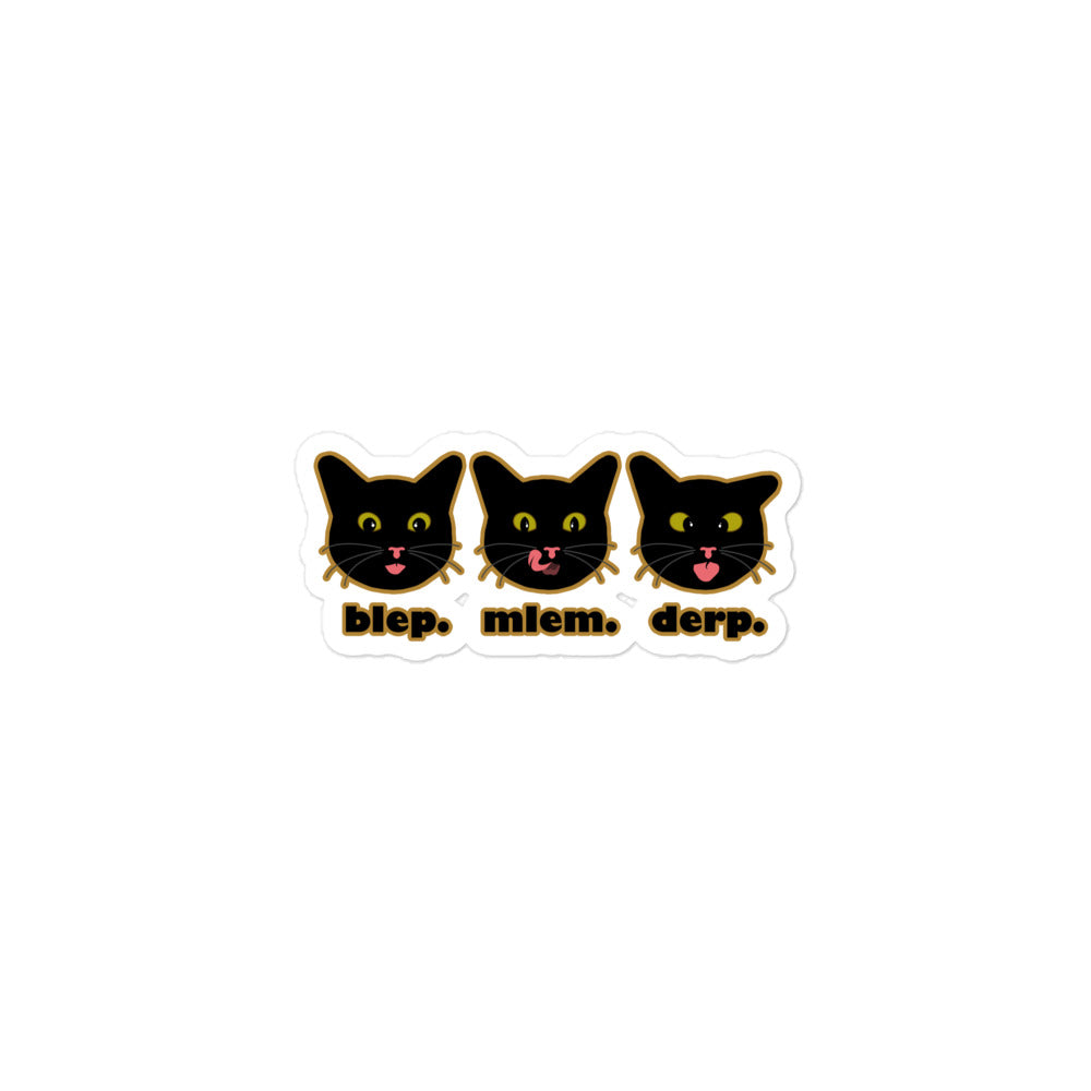 blep. mlem. derp. - Vinyl Sticker