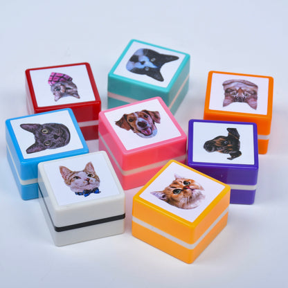 custom pet portrait stamp