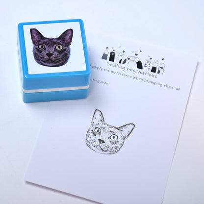 custom pet portrait stamp