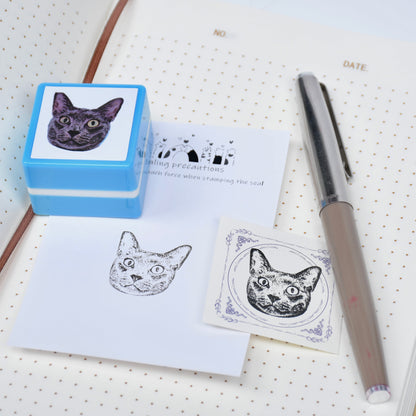 custom pet portrait stamp