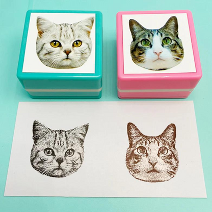 custom pet portrait stamp