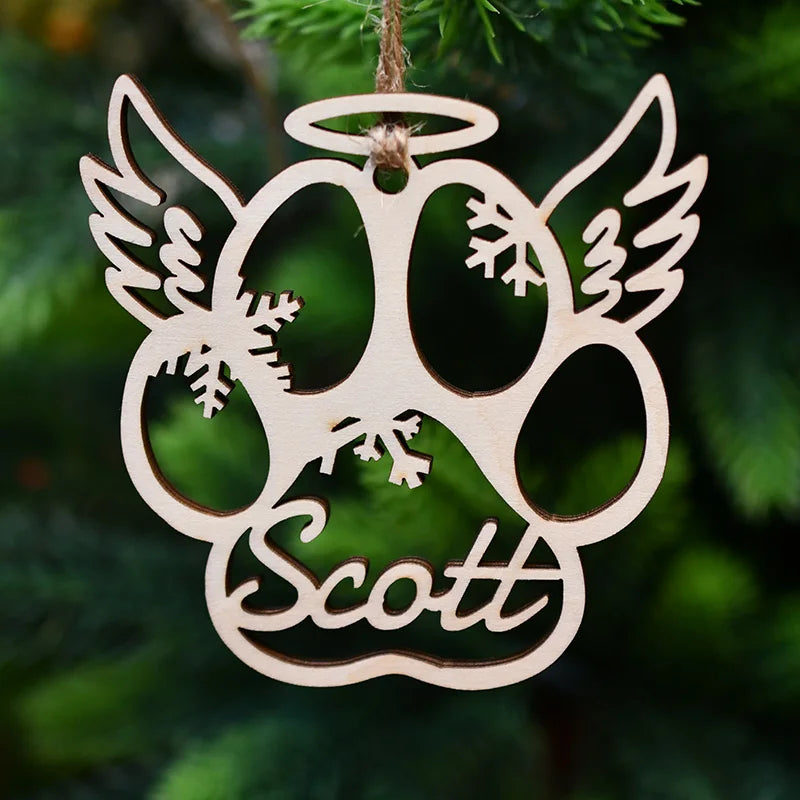 custom wood pet ornament