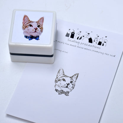 custom pet portrait stamp