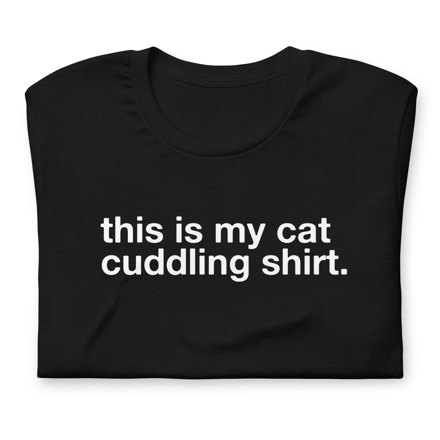 cat cuddling shirt. - Unisex Classic Tee