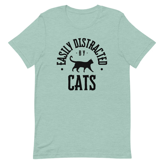 easily distracted by cats - Unisex Classic Tee