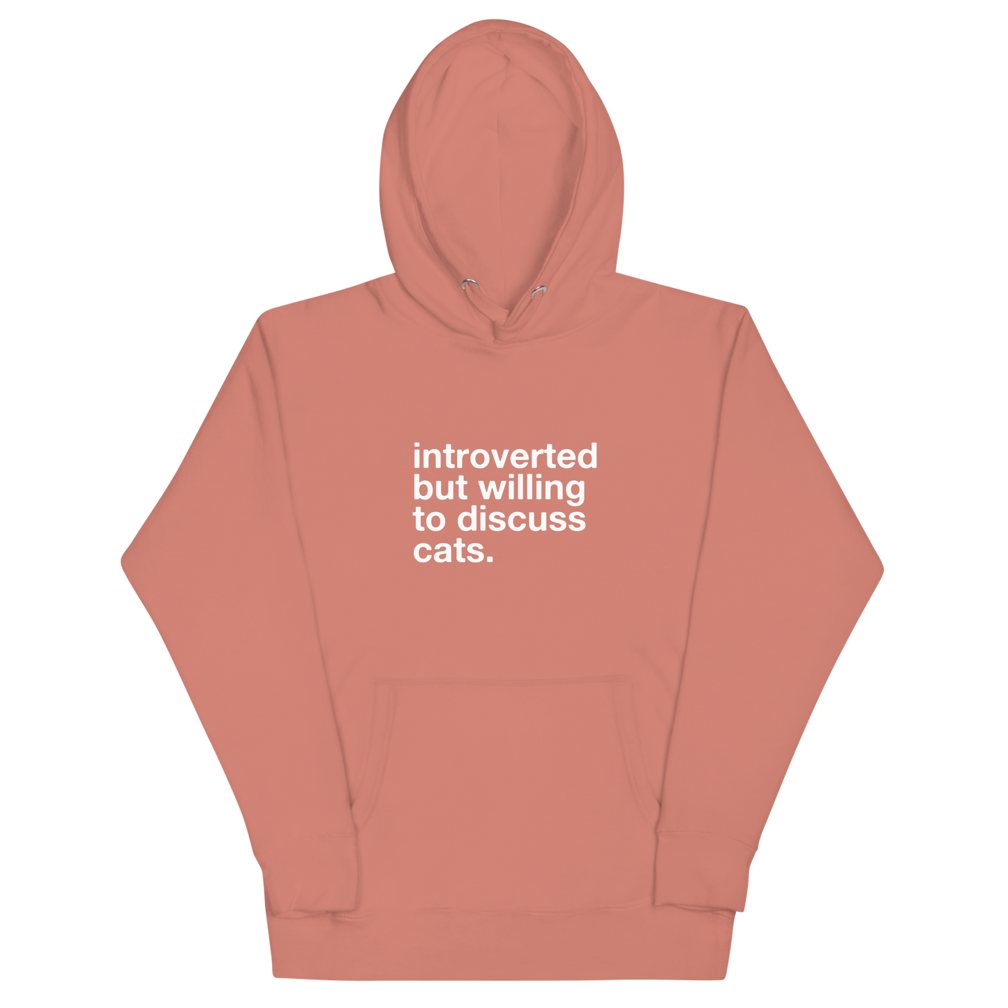 introverted but willing to discuss cats. - Unisex Premium Hoodie