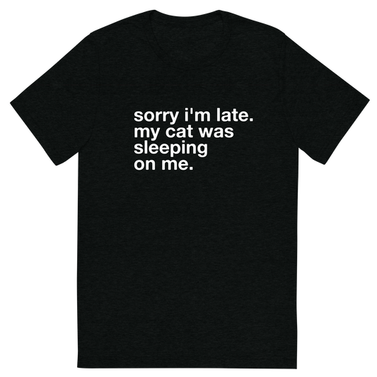 sorry i'm late. - Unisex Triblend Tee